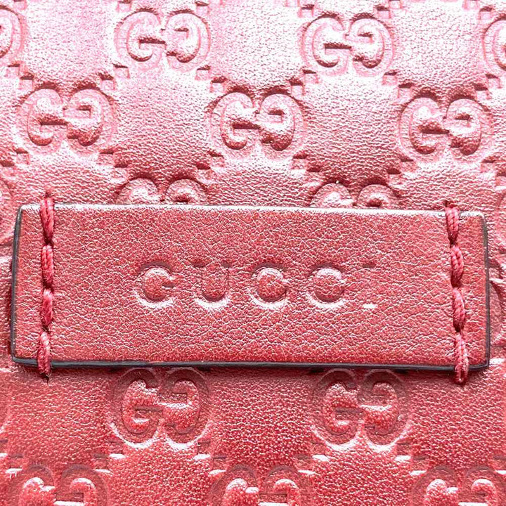 GUCCI グッチ 449654 ハンドバッグ ショルダーバッグ 2way グッチシマ レザー レッド