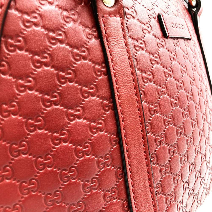 GUCCI グッチ 449654 ハンドバッグ ショルダーバッグ 2way グッチシマ レザー レッド