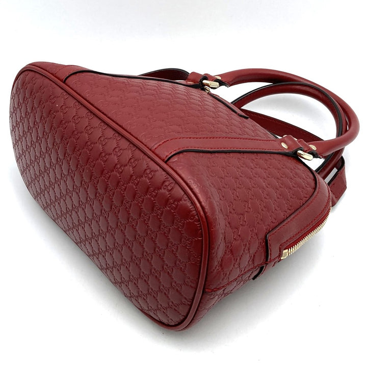 GUCCI グッチ 449654 ハンドバッグ ショルダーバッグ 2way グッチシマ レザー レッド