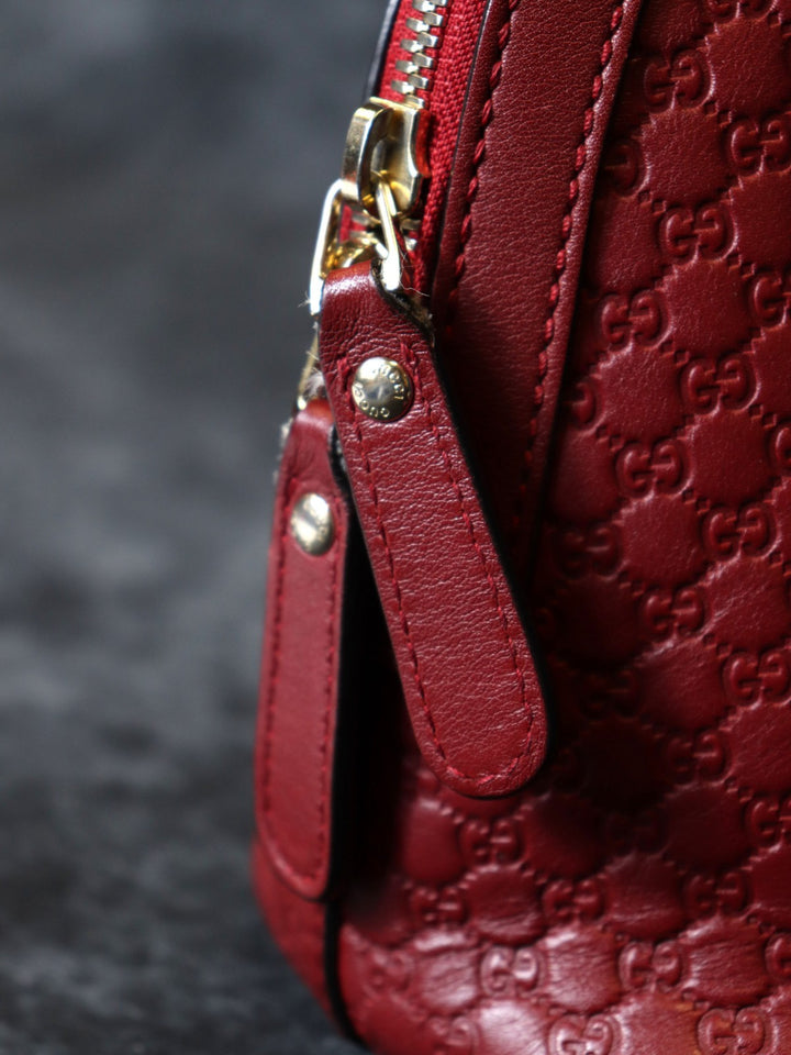 GUCCI グッチ 449654 ハンドバッグ ショルダーバッグ 2way グッチシマ レザー レッド