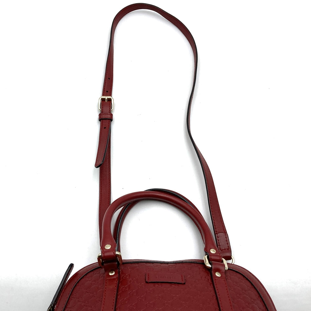 GUCCI グッチ 449654 ハンドバッグ ショルダーバッグ 2way グッチシマ レザー レッド