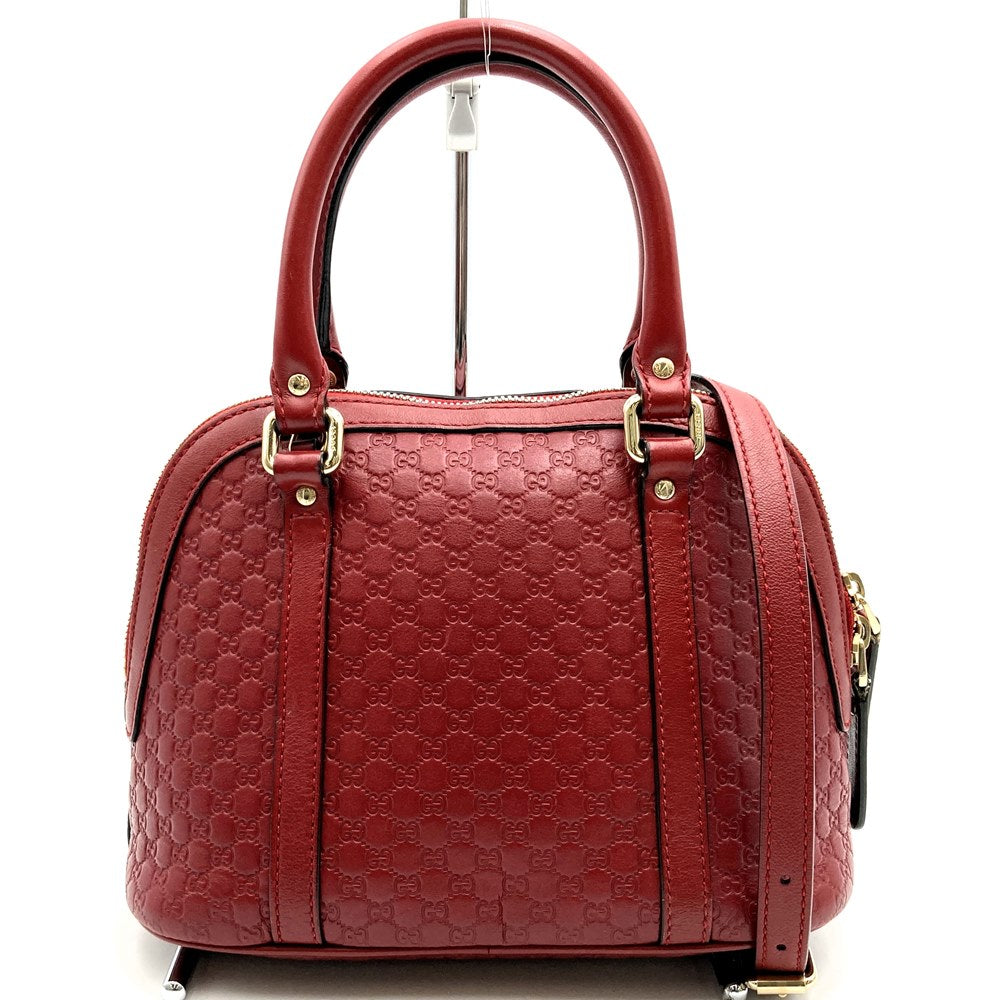 GUCCI グッチ 449654 ハンドバッグ ショルダーバッグ 2way グッチシマ レザー レッド