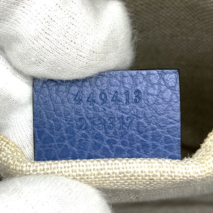 GUCCI グッチ 449413 ショルダーバッグ GGキャンバス/レザー ブルー/ブラウン
