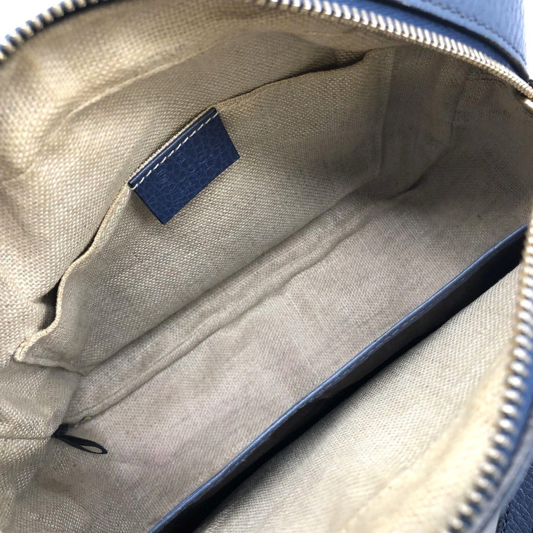 GUCCI グッチ 449413 ショルダーバッグ GGキャンバス/レザー ブルー/ブラウン