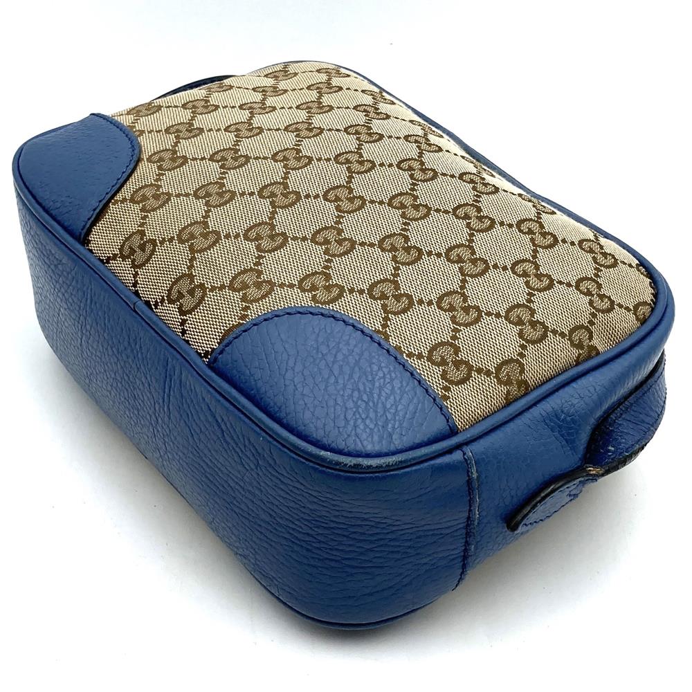 GUCCI グッチ 449413 ショルダーバッグ GGキャンバス/レザー ブルー/ブラウン