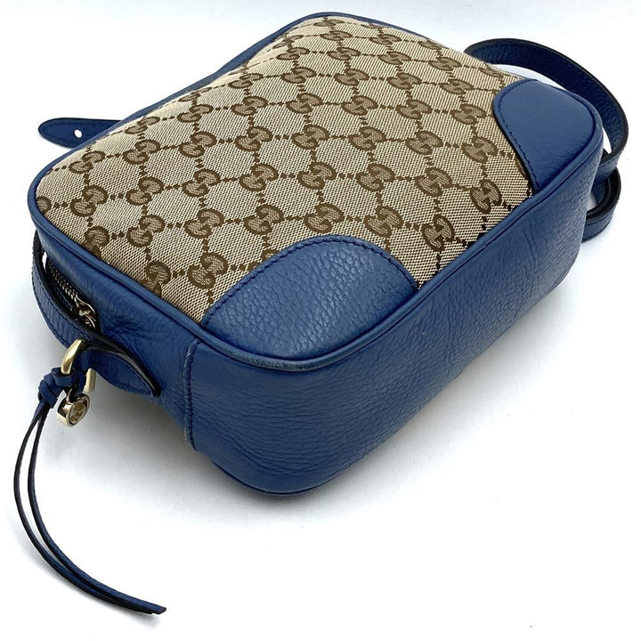 GUCCI グッチ 449413 ショルダーバッグ GGキャンバス/レザー ブルー/ブラウン