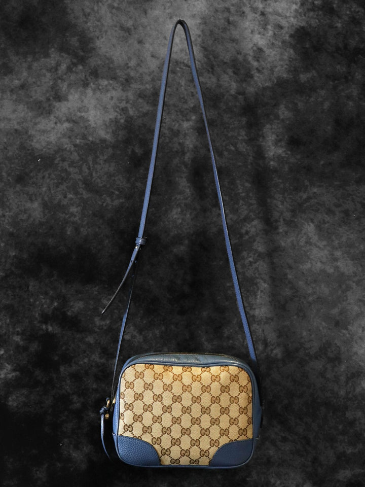 GUCCI グッチ 449413 ショルダーバッグ GGキャンバス/レザー ブルー/ブラウン