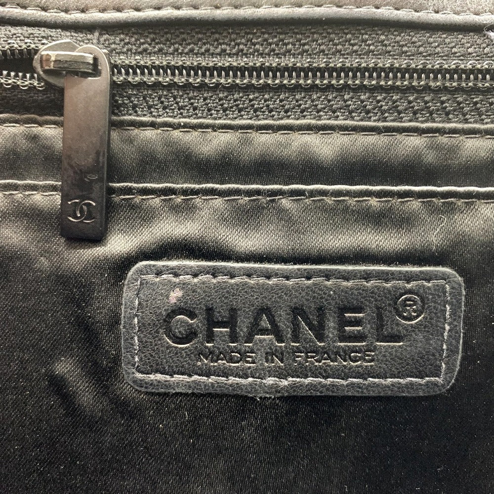 美品 CHANEL シャネル ニュートラベルライン チョコバー チェーンショルダーバッグ ナイロン ココ ブラック 黒