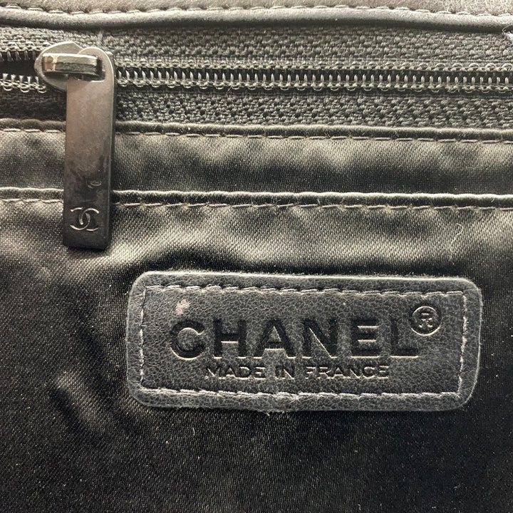 美品 CHANEL シャネル ニュートラベルライン チョコバー チェーンショルダーバッグ ナイロン ココ ブラック 黒