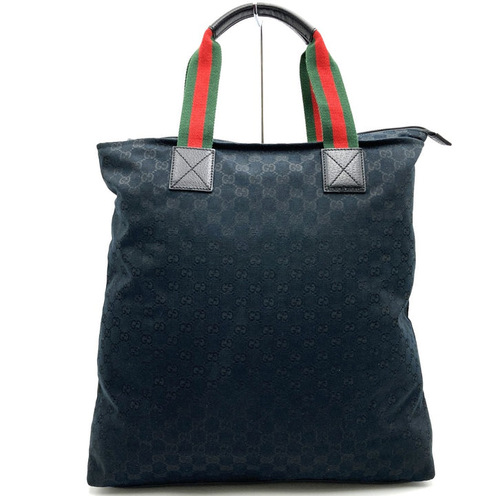 GUCCI グッチ 131233 ビッグトートバッグ ハンドバッグ シェリーライン GGキャンバス ブラック