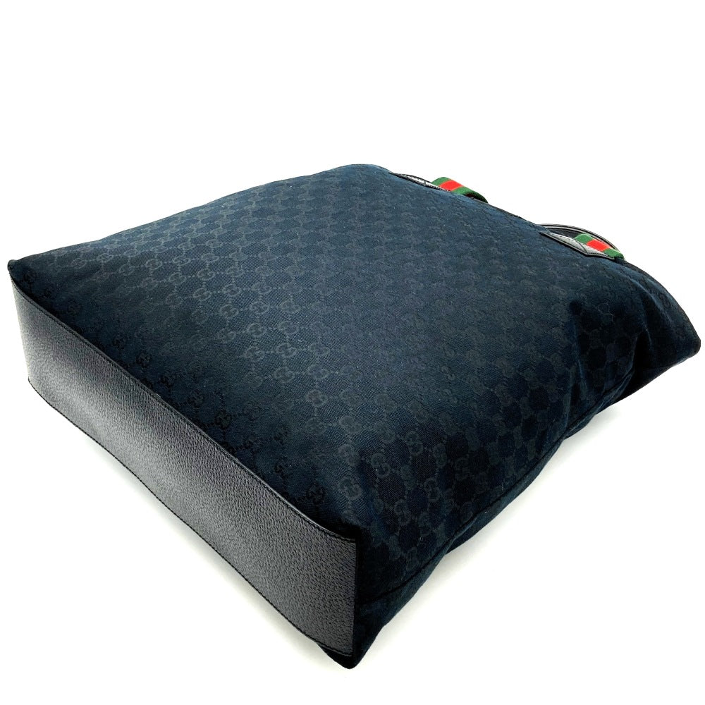 GUCCI グッチ 131233 ビッグトートバッグ ハンドバッグ シェリーライン GGキャンバス ブラック