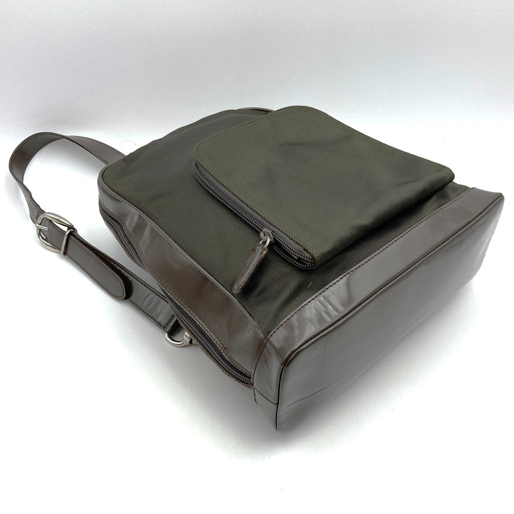 GUCCI オールドグッチ 003 2058 バンブー ボディバッグ ヴィンテージ ナイロン/レザー ブラウン