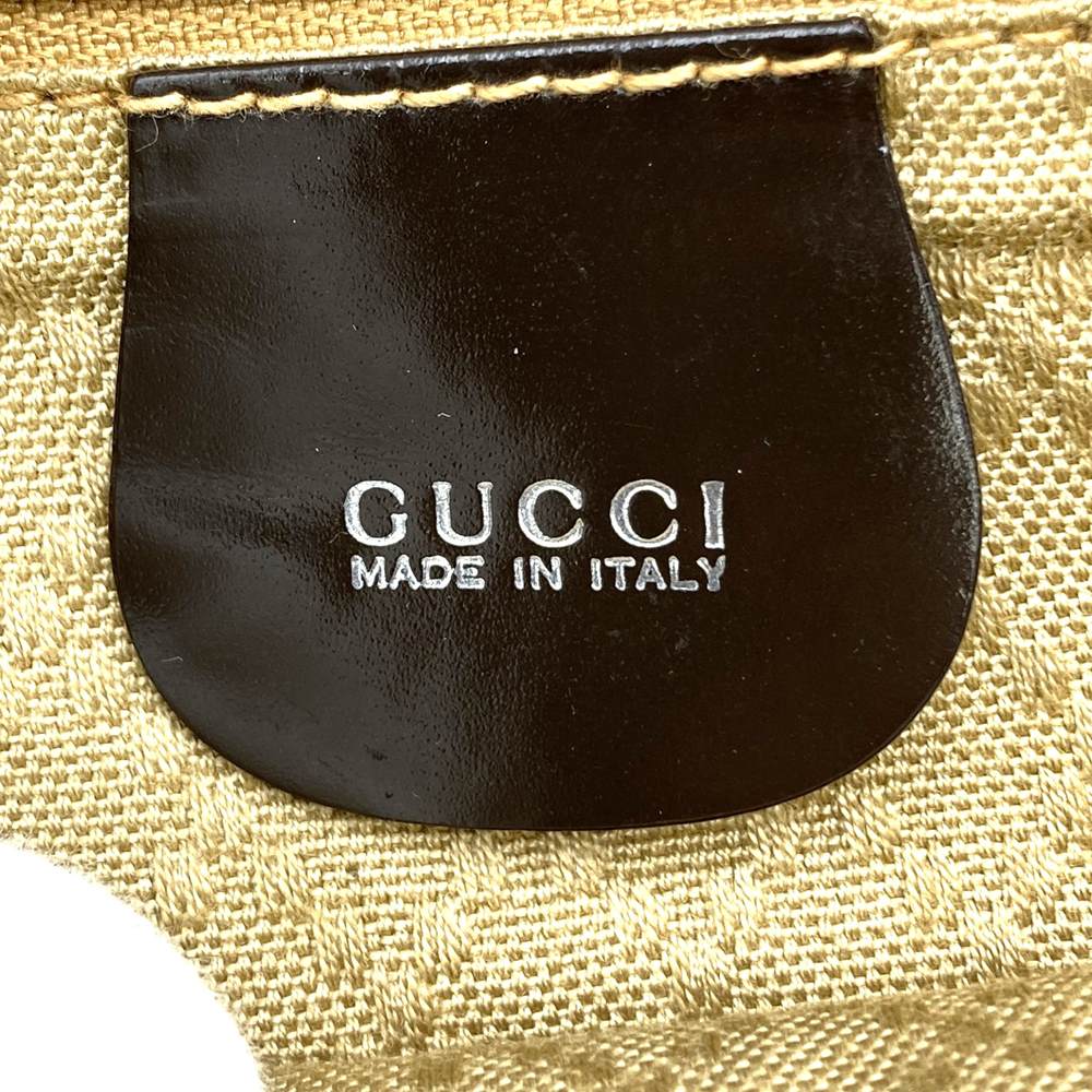 GUCCI オールドグッチ 003 2058 バンブー ボディバッグ ヴィンテージ ナイロン/レザー ブラウン