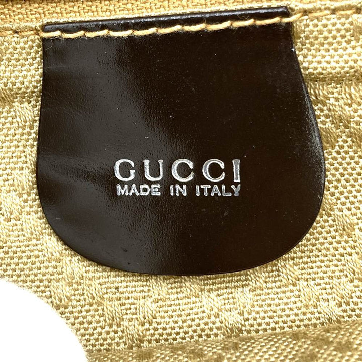 GUCCI オールドグッチ 003 2058 バンブー ボディバッグ ヴィンテージ ナイロン/レザー ブラウン