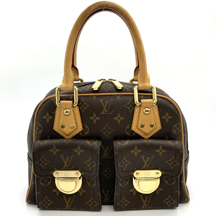 LOUIS VUITTON ルイ・ヴィトン マンハッタンPM M40026 ハンドバッグ モノグラムキャンバス ブラウン