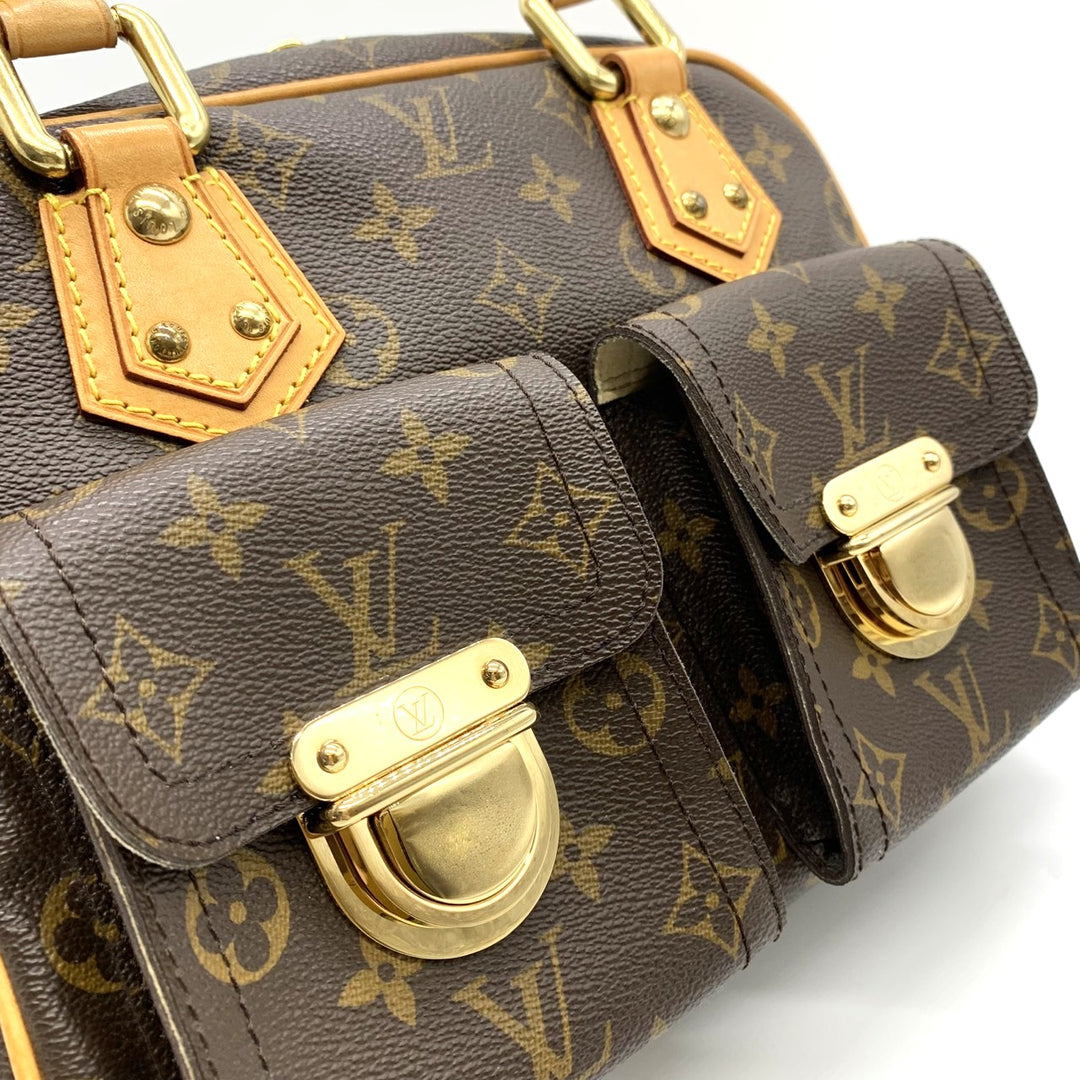 LOUIS VUITTON ルイ・ヴィトン マンハッタンPM M40026 ハンドバッグ モノグラムキャンバス ブラウン