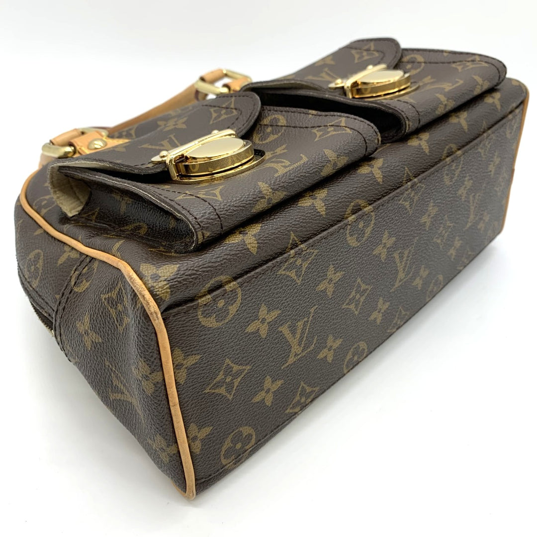 LOUIS VUITTON ルイ・ヴィトン マンハッタンPM M40026 ハンドバッグ モノグラムキャンバス ブラウン