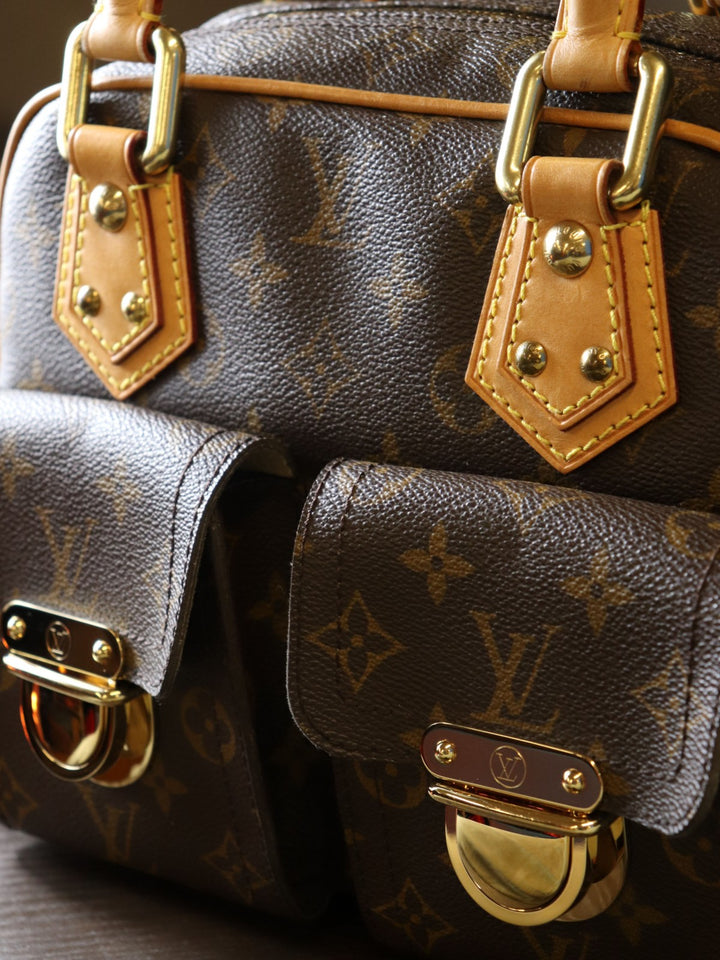 LOUIS VUITTON ルイ・ヴィトン マンハッタンPM M40026 ハンドバッグ モノグラムキャンバス ブラウン