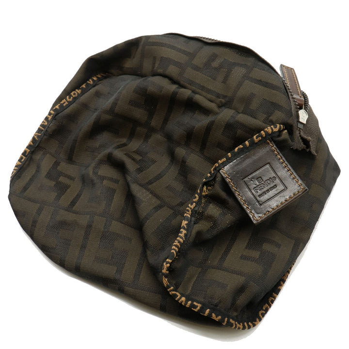 FENDI フェンディ ズッカ 226226541099 ハンドバッグ ポーチ 小物入れ ナイロン カーキ