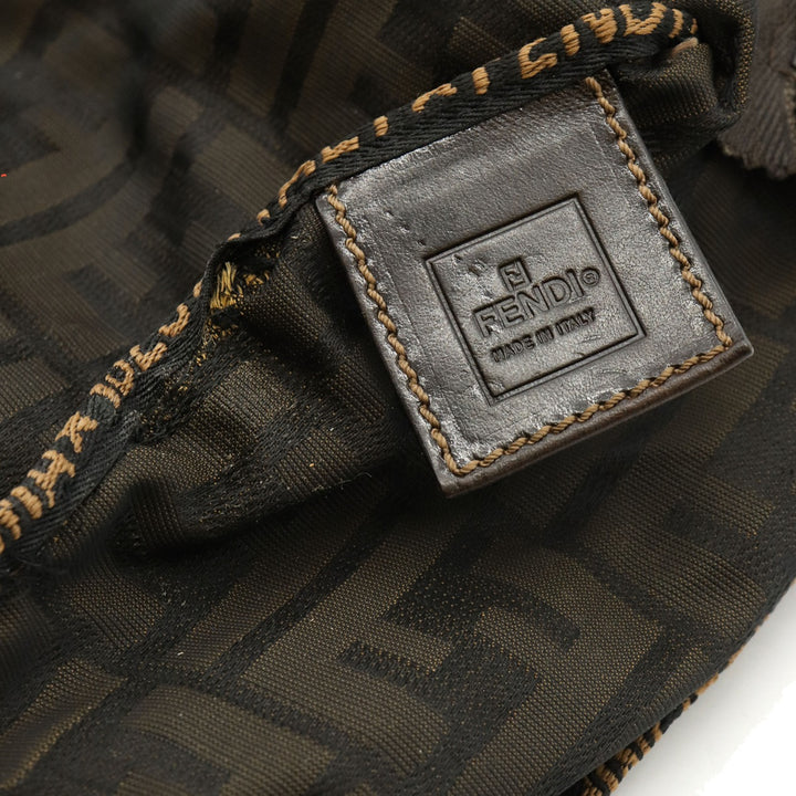 FENDI フェンディ ズッカ 226226541099 ハンドバッグ ポーチ 小物入れ ナイロン カーキ
