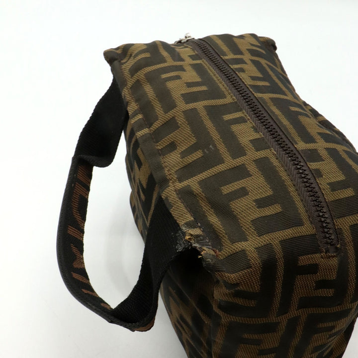 FENDI フェンディ ズッカ 226226541099 ハンドバッグ ポーチ 小物入れ ナイロン カーキ