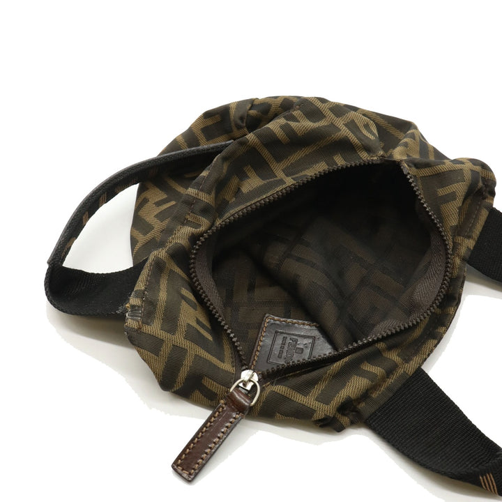 FENDI フェンディ ズッカ 226226541099 ハンドバッグ ポーチ 小物入れ ナイロン カーキ