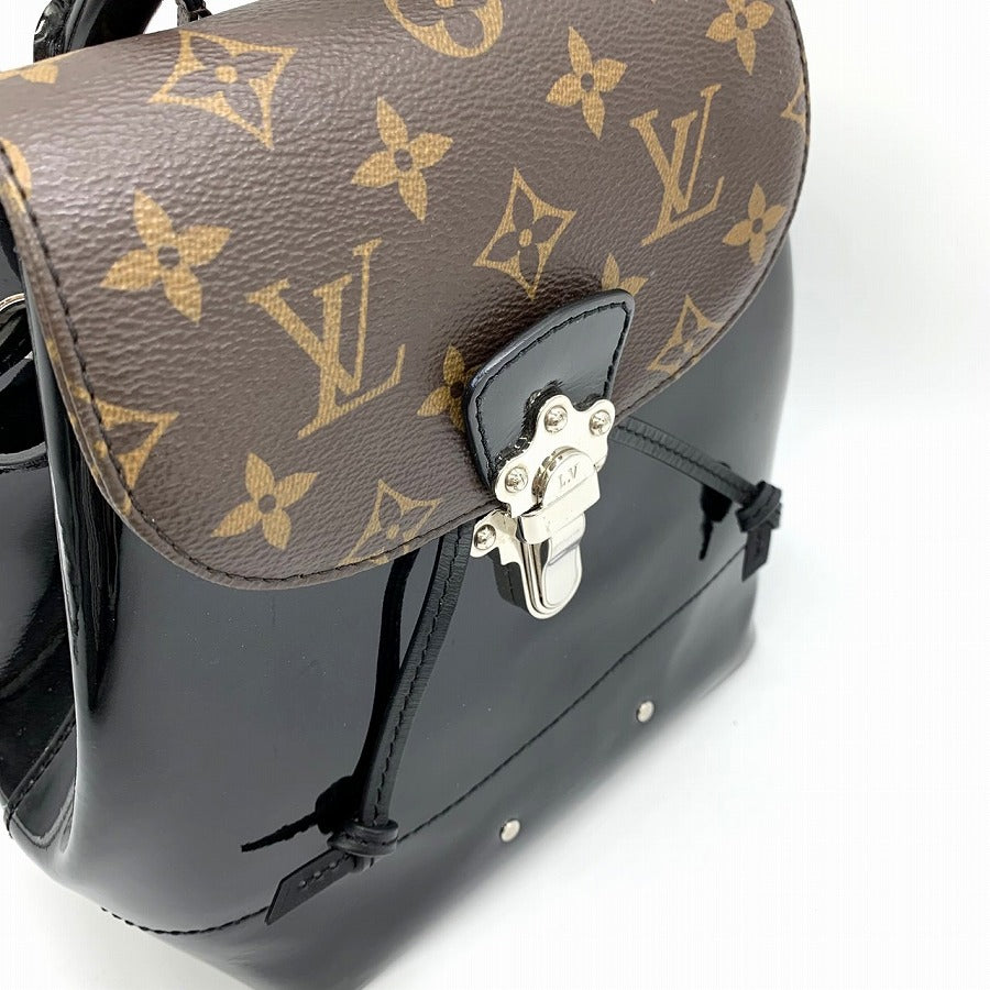 LOUIS VUITTON ルイ・ヴィトン M55769 ホットスプリングス リュック デイパック ハンドバッグ 2way ブラウン ヴェルニ×モノグラム
