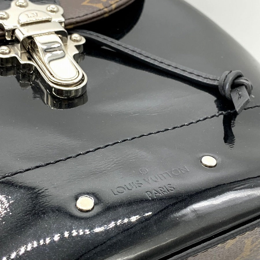 LOUIS VUITTON ルイ・ヴィトン M55769 ホットスプリングス リュック デイパック ハンドバッグ 2way ブラウン ヴェルニ×モノグラム
