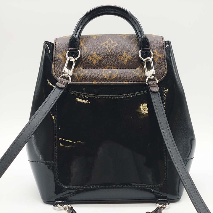 LOUIS VUITTON ルイ・ヴィトン M55769 ホットスプリングス リュック デイパック ハンドバッグ 2way ブラウン ヴェルニ×モノグラム