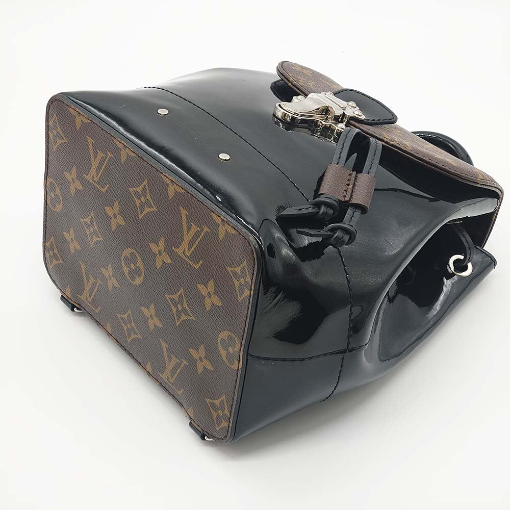 LOUIS VUITTON ルイ・ヴィトン M55769 ホットスプリングス リュック デイパック ハンドバッグ 2way ブラウン ヴェルニ×モノグラム