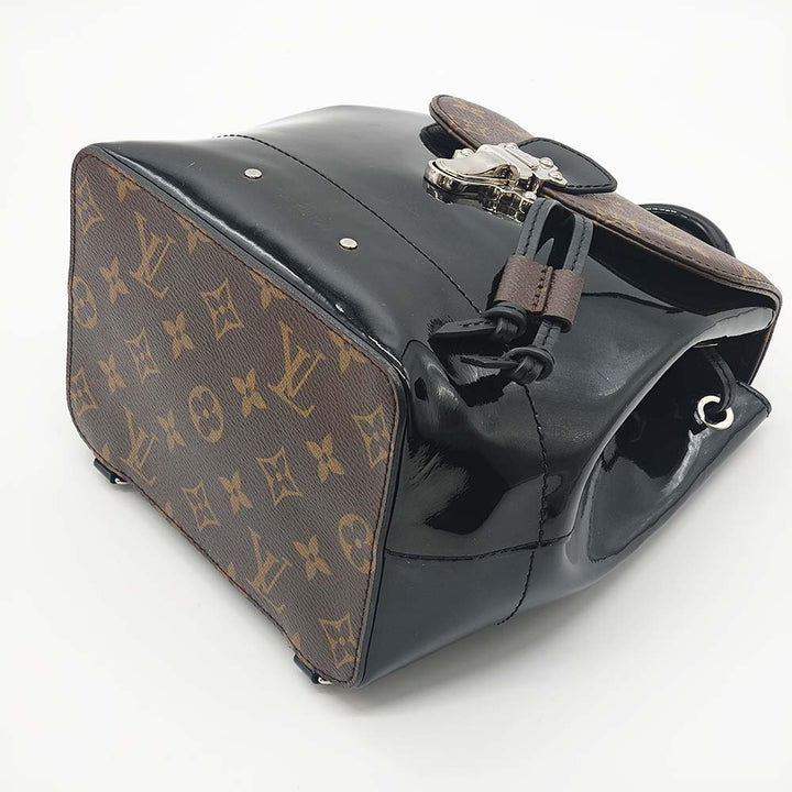 LOUIS VUITTON ルイ・ヴィトン M55769 ホットスプリングス リュック デイパック ハンドバッグ 2way ブラウン ヴェルニ×モノグラム