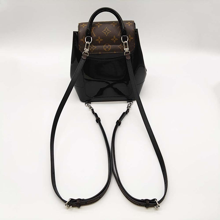 LOUIS VUITTON ルイ・ヴィトン M55769 ホットスプリングス リュック デイパック ハンドバッグ 2way ブラウン ヴェルニ×モノグラム