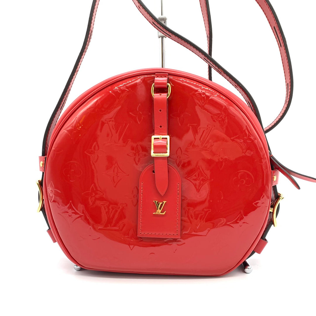 LOUIS VUITTON ルイ・ヴィトン ボワット シャポー スープル ショルダーバッグ モノグラムヴェルニ レッド 赤 M54100