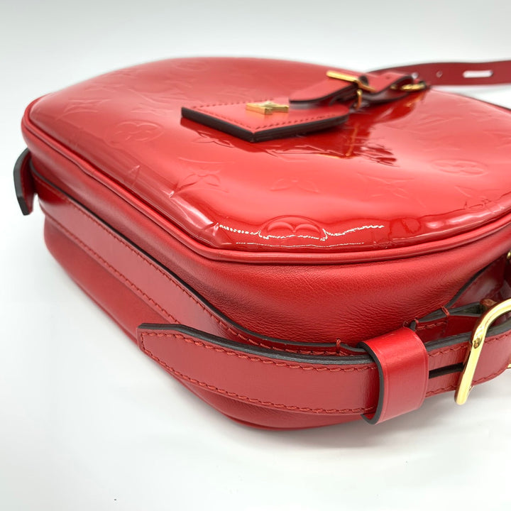 LOUIS VUITTON ルイ・ヴィトン ボワット シャポー スープル ショルダーバッグ モノグラムヴェルニ レッド 赤 M54100