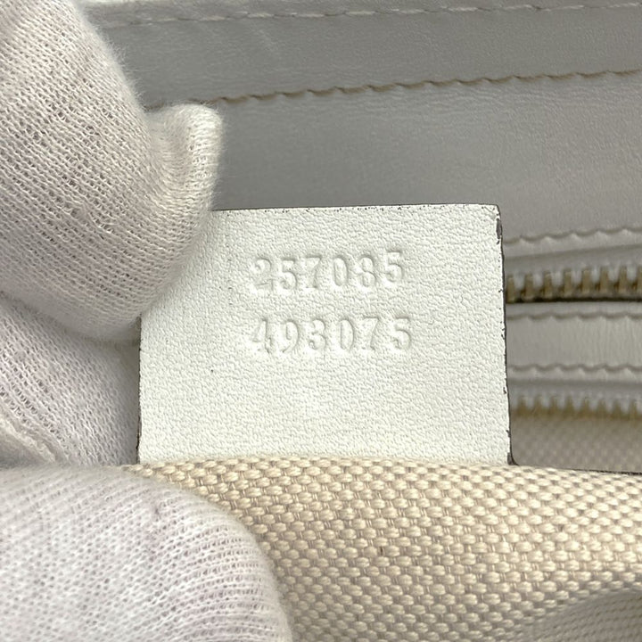 GUCCI グッチ 257085 シェリー トートバッグ GGキャンバス レザー ネイビー ホワイト