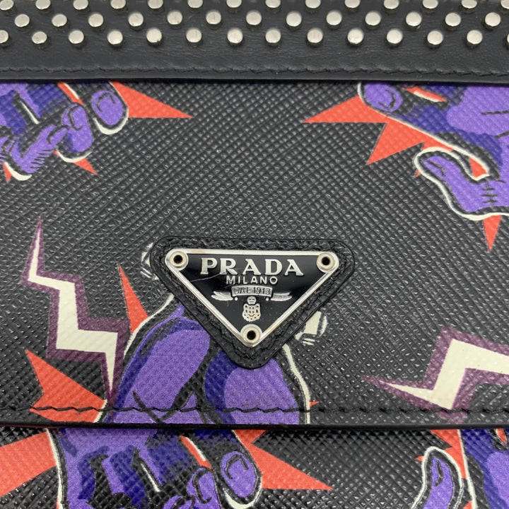 PRADA プラダ サコッシュ フランケンシュタイン ショルダーバッグ レザー ブラック
