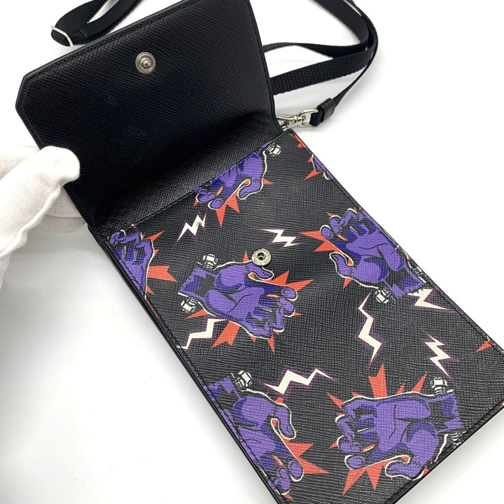 PRADA プラダ サコッシュ フランケンシュタイン ショルダーバッグ レザー ブラック