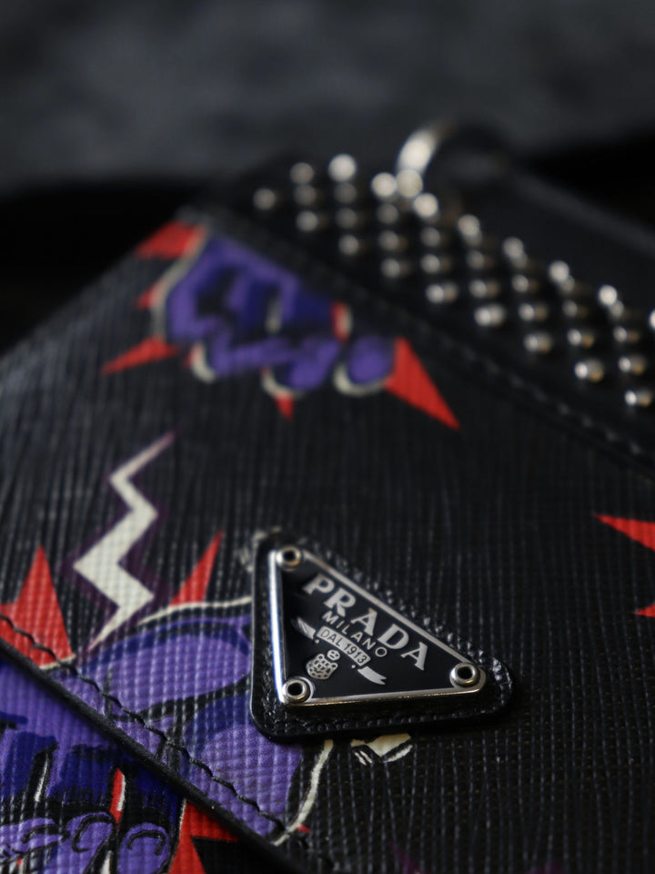 PRADA プラダ サコッシュ フランケンシュタイン ショルダーバッグ レザー ブラック