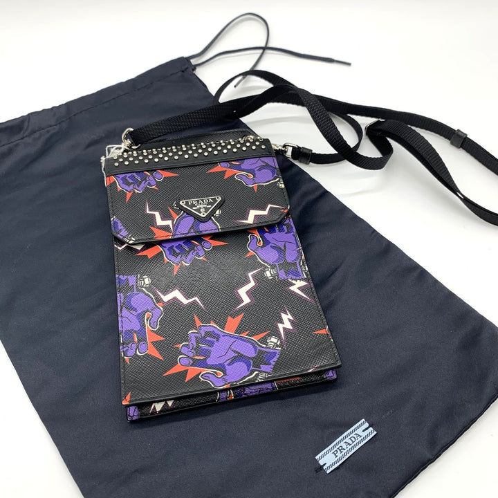 PRADA プラダ サコッシュ フランケンシュタイン ショルダーバッグ レザー ブラック