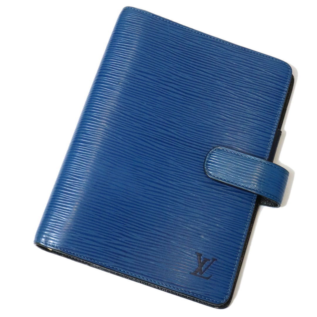 LOUIS VUITTON ルイ・ヴィトン アジェンダMM R20045 手帳カバー エピレザー ブルー
