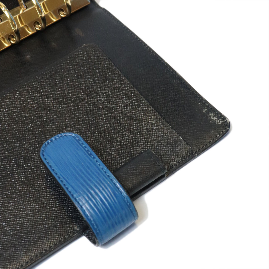 LOUIS VUITTON ルイ・ヴィトン アジェンダMM R20045 手帳カバー エピレザー ブルー