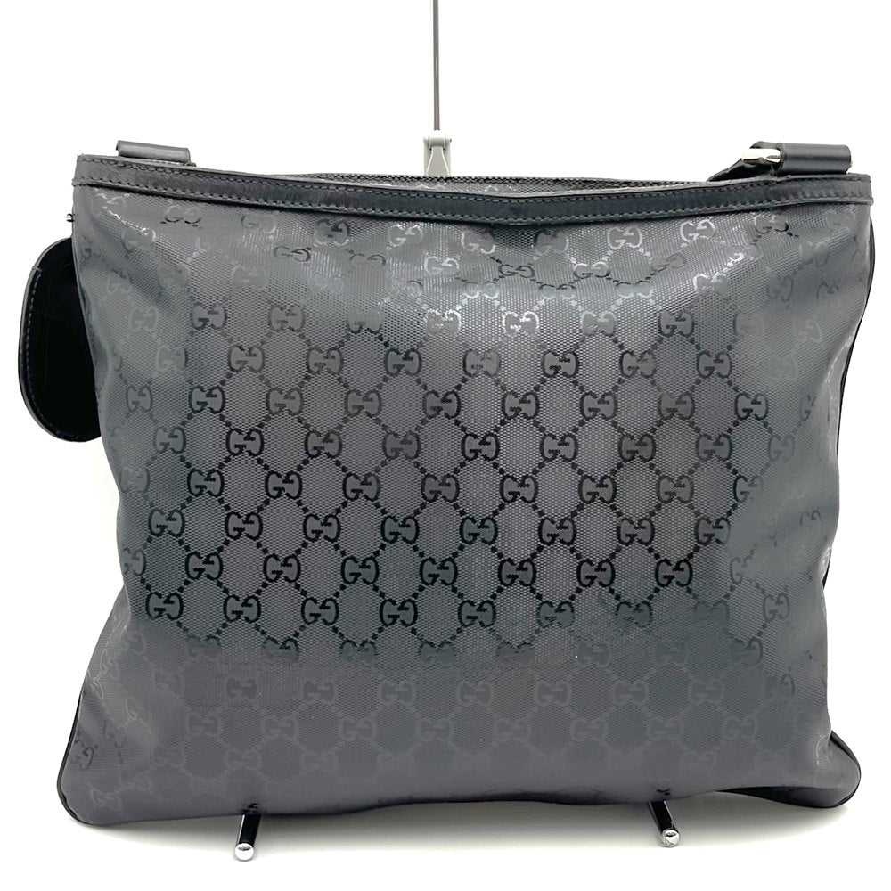 GUCCI グッチ 269379 GGインプリメ フィアット500 コラボ シェリー ショルダーバッグ コーティングキャンバス レザー ブラック