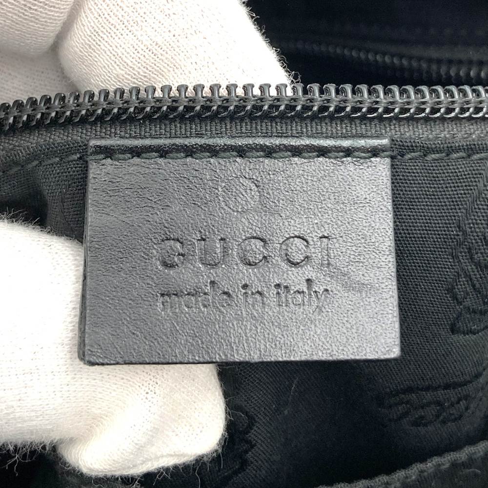 GUCCI グッチ 269379 GGインプリメ フィアット500 コラボ シェリー ショルダーバッグ コーティングキャンバス レザー ブラック