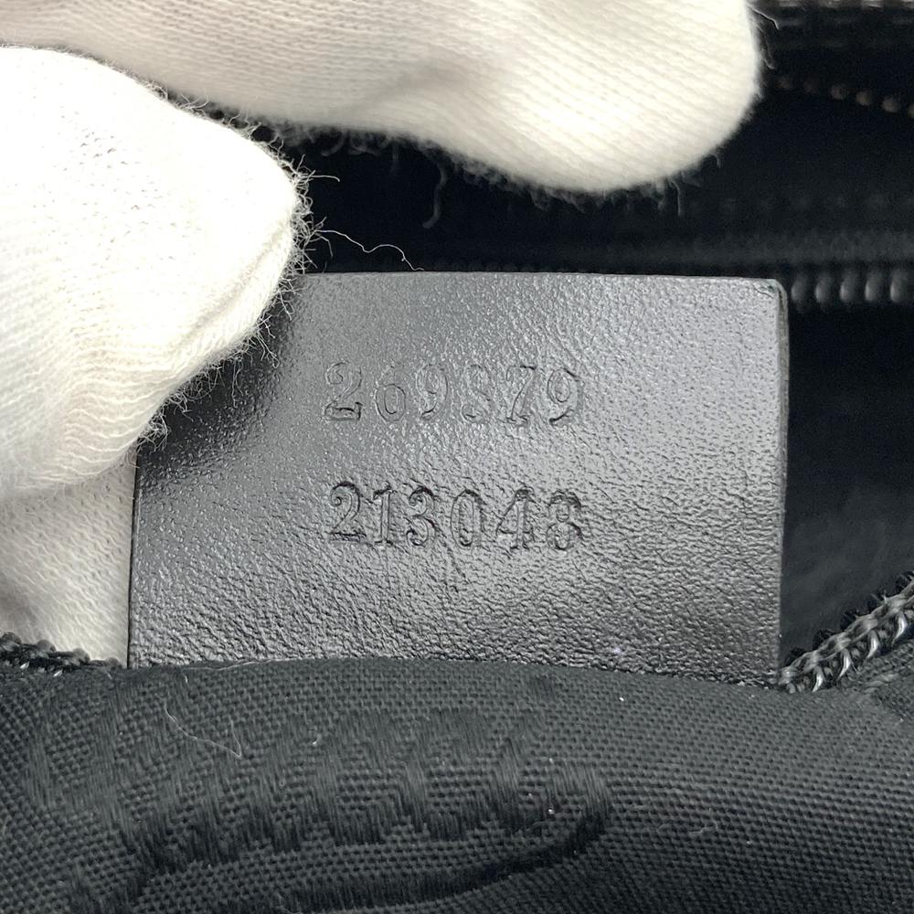GUCCI グッチ 269379 GGインプリメ フィアット500 コラボ シェリー ショルダーバッグ コーティングキャンバス レザー ブラック