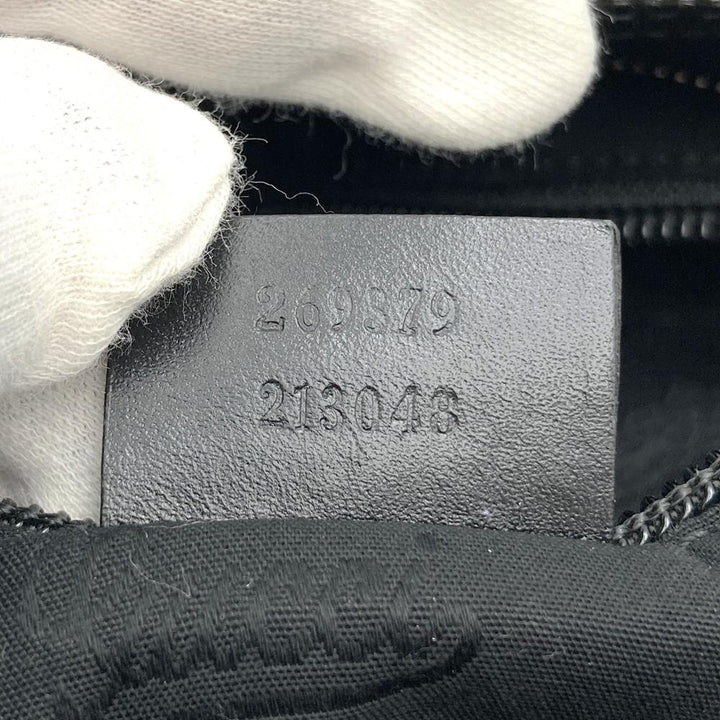GUCCI グッチ 269379 GGインプリメ フィアット500 コラボ シェリー ショルダーバッグ コーティングキャンバス レザー ブラック