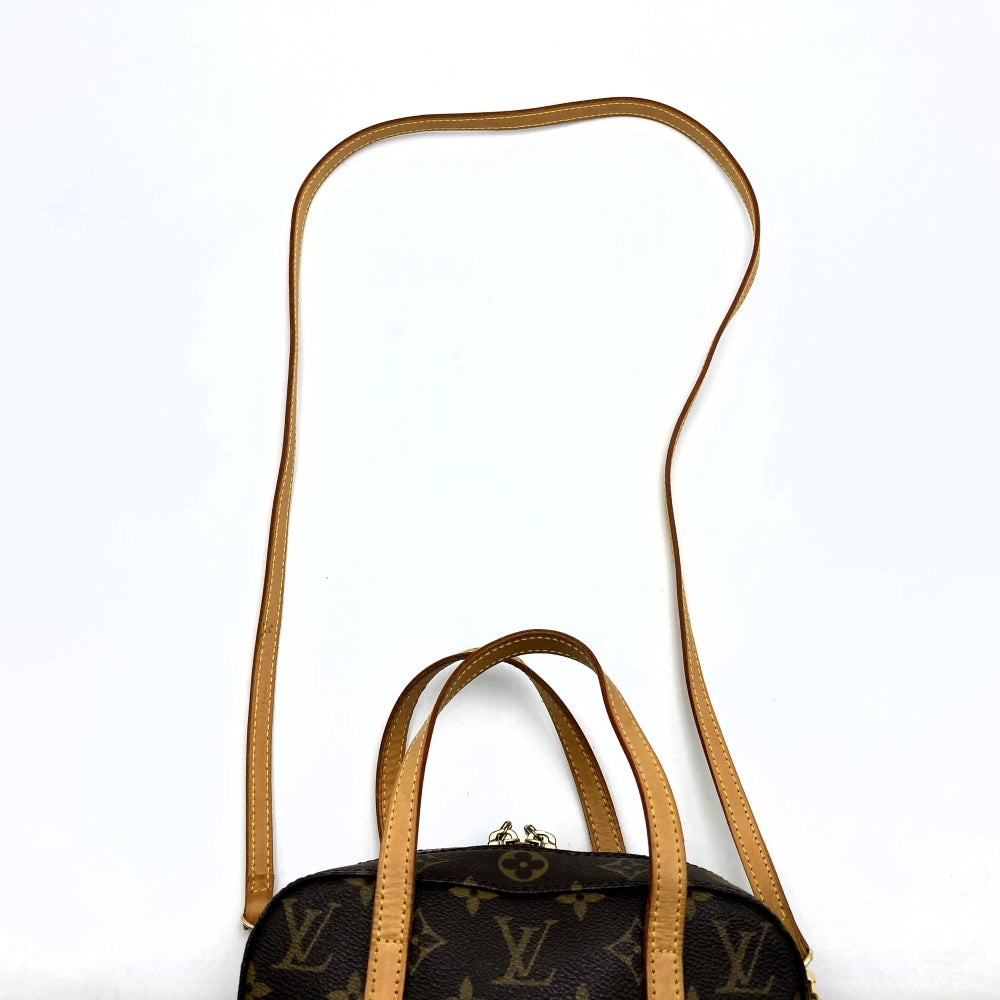 LOUIS VUITTON ルイ・ヴィトン スポンティーニ 2WAY 斜め掛け ショルダーバッグ モノグラムキャンバス ブラウン 茶 M47500