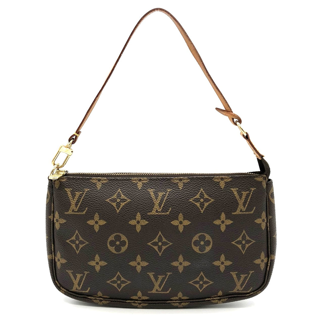 LOUIS VUITTON ルイ・ヴィトン M51980 ポシェット・アクセソワール ハンドバッグ ブラウン モノグラムキャンバス/レザー