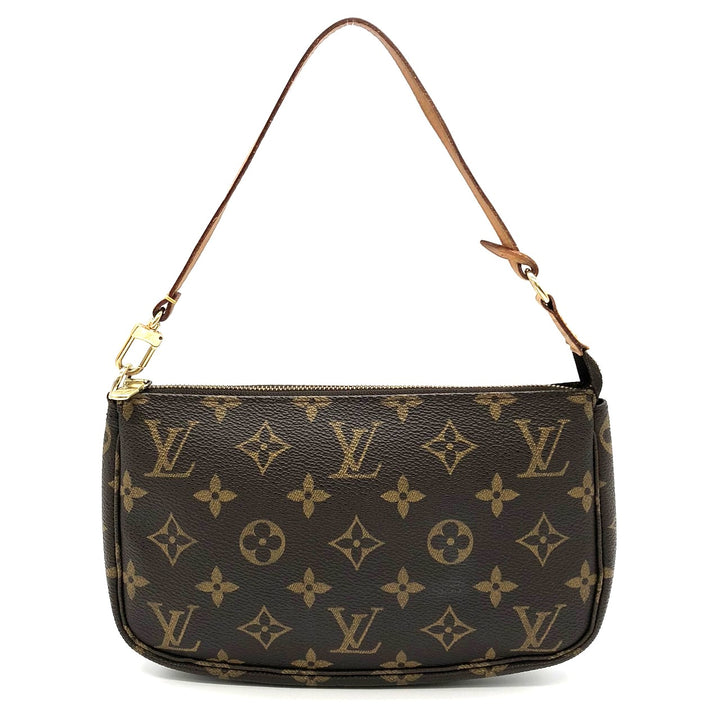 LOUIS VUITTON ルイ・ヴィトン M51980 ポシェット・アクセソワール ハンドバッグ ブラウン モノグラムキャンバス/レザー