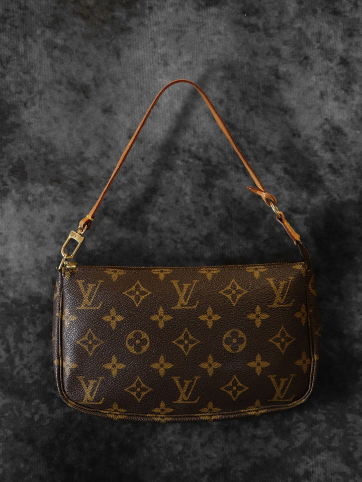 LOUIS VUITTON ルイ・ヴィトン M51980 ポシェット・アクセソワール ハンドバッグ ブラウン モノグラムキャンバス/レザー