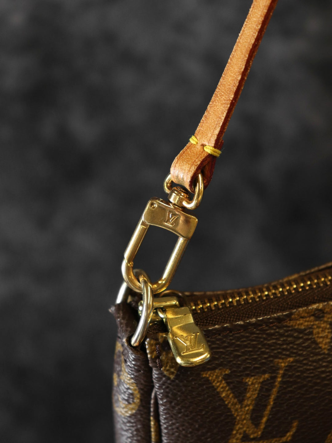 LOUIS VUITTON ルイ・ヴィトン M51980 ポシェット・アクセソワール ハンドバッグ ブラウン モノグラムキャンバス/レザー